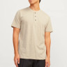 Футболка Jack & Jones JPRBLUNIXS HENLEY SS TEE SN 12257965-Sand