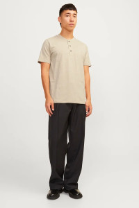 Футболка Jack & Jones JPRBLUNIXS HENLEY SS TEE SN 12257965-Sand