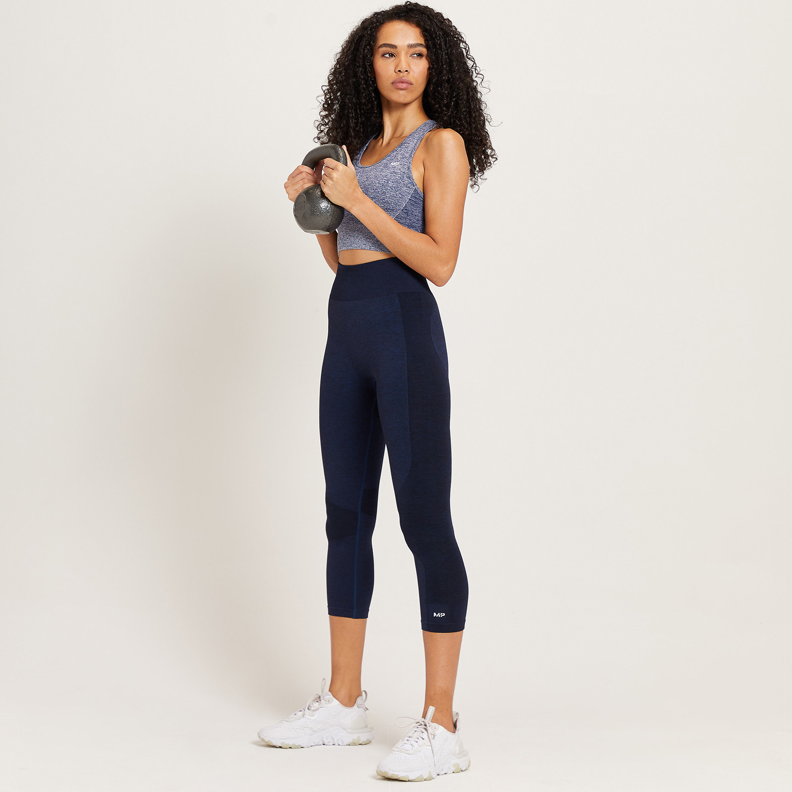 Лосини MP WOMEN`S CURVE HIGH WASTED 3/4 LEGGINS MPW861-Galaxy Blue Marl
