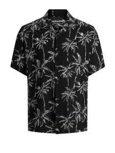 Сорочка пляжна JORCOCO RESORT SHIRT SS BLK 12187990 Black Jack&Jones L Чорний 12187990BLACK