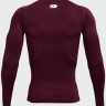 Лонгслів UA HG Armour Comp LS бордовий Чол LG 1361524-609