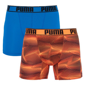 Труси-боксери Puma ACTIVE BOXER PRINT 2P синій, помаранчевий Чол M 501010001-030