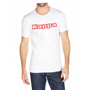 Футболка Kappa T-shirt Mezza Manica Girocollo con stampa logo pet білий Чол L K1335 Bianco