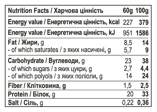 Батончик Protein Bar - 12x60g Chocolate Caramel 2022-10-2895