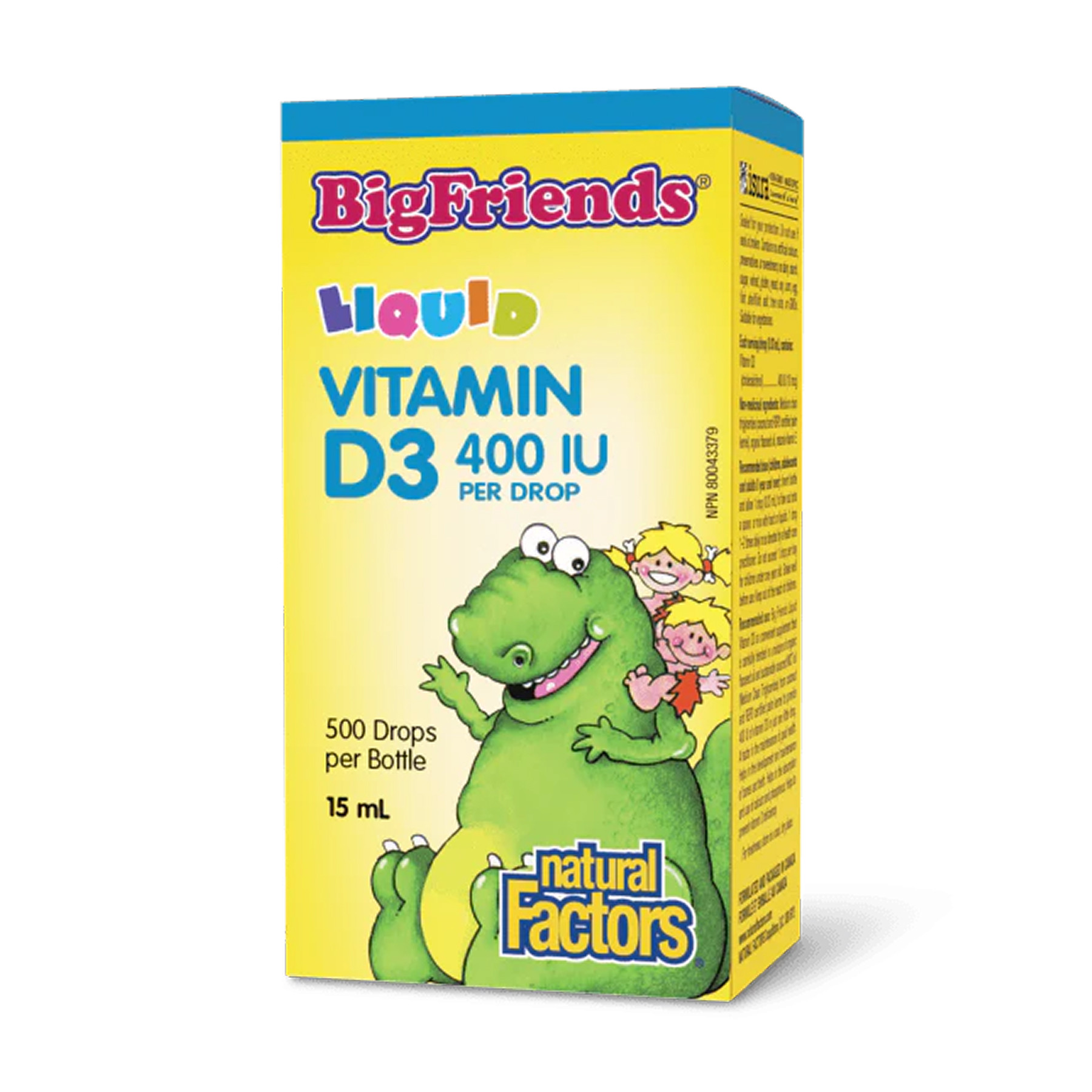Рідина Natural Factors BigFriends Liquid Vitamin D3 400 IU - 15ml 2023-10-6555