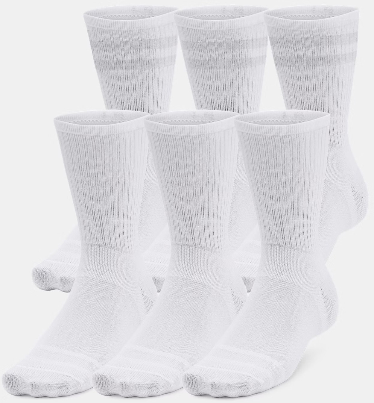 Шкарпетки Under Armour Essential 6pk Crew білий LG (1387058-100) 1387058-100