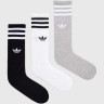 Шкарпетки Adidas HIGH CREW SOCK білий, сірий, чорний Уні M (40-42) IU2653