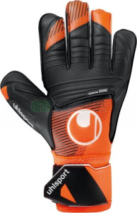 Рукавиці воротарські Uhlsport SOFT RESIST+ чорно-жовтогарячі 1011318 01 1011318-01