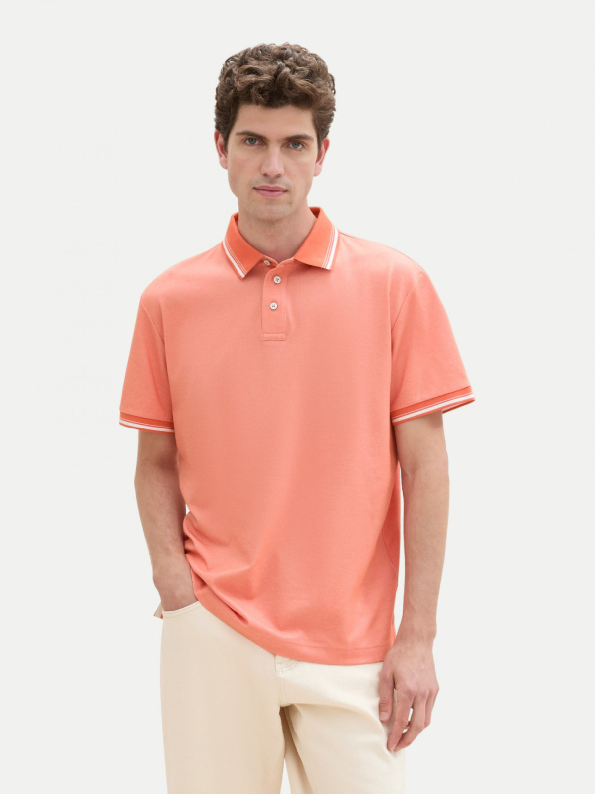 Поло Polo Shirt 1041795ХХ12642 Tom Tailor L Кораловий 1041795ХХ12642