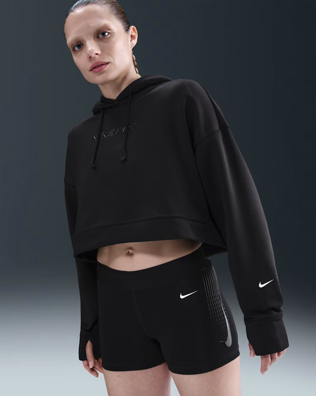 Худі жіноче Nike Pro Therma-Fit Fleece Hoodie Black HV3600-010