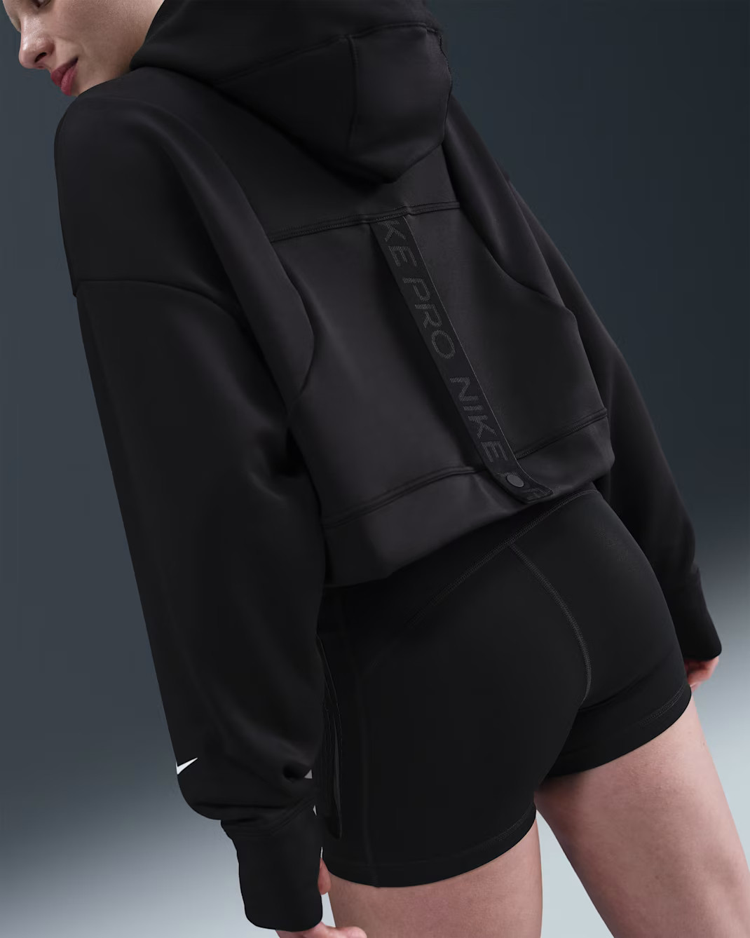 Худі жіноче Nike Pro Therma-Fit Fleece Hoodie Black HV3600-010