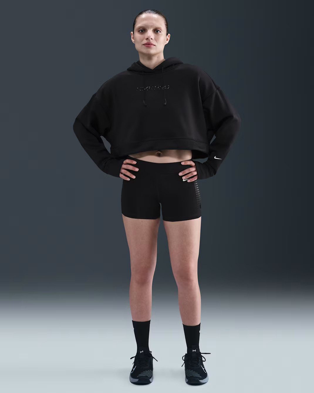 Худі жіноче Nike Pro Therma-Fit Fleece Hoodie Black HV3600-010