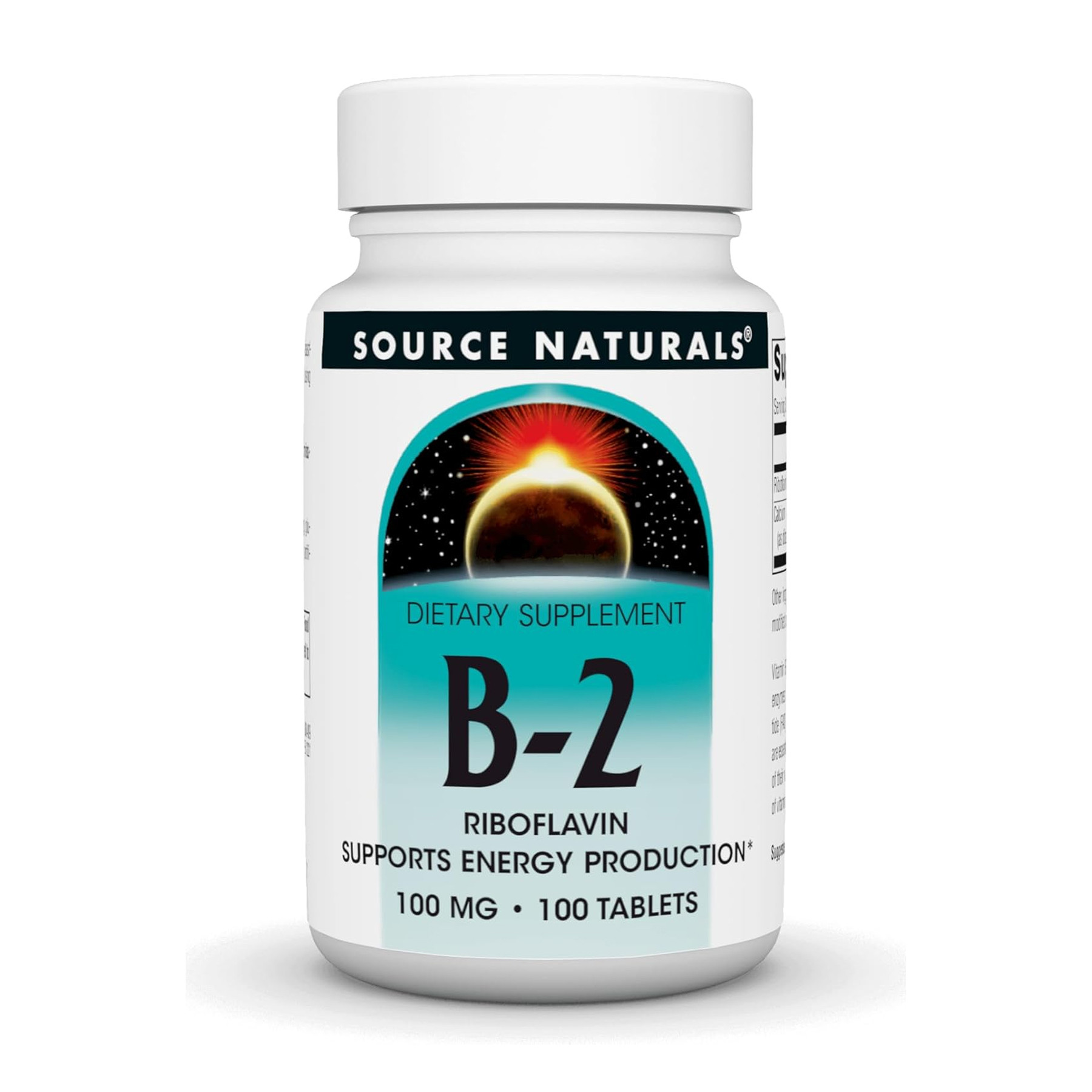Таблетки Source Naturals Vitamin B-2 100 mg - 100 tabs 2023-10-6134