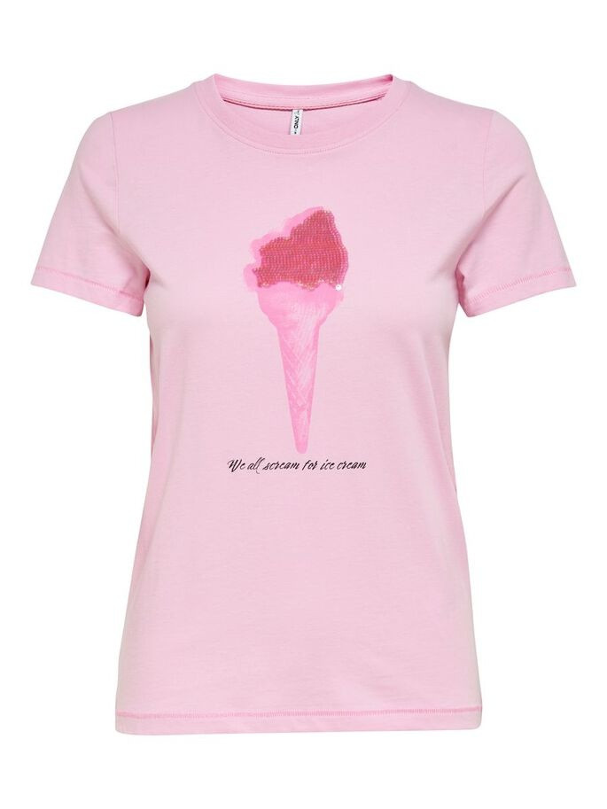 Футболка ONLKITA LIFE REG S/S SEQ TOP BOX JRS 15229226 Lilac Sachet ICECREAM ONLY L Розовий 15229226LilacSachetICECRE