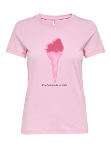 Футболка ONLKITA LIFE REG S/S SEQ TOP BOX JRS 15229226 Lilac Sachet ICECREAM ONLY L Розовий 15229226LILACSACHETICECRE