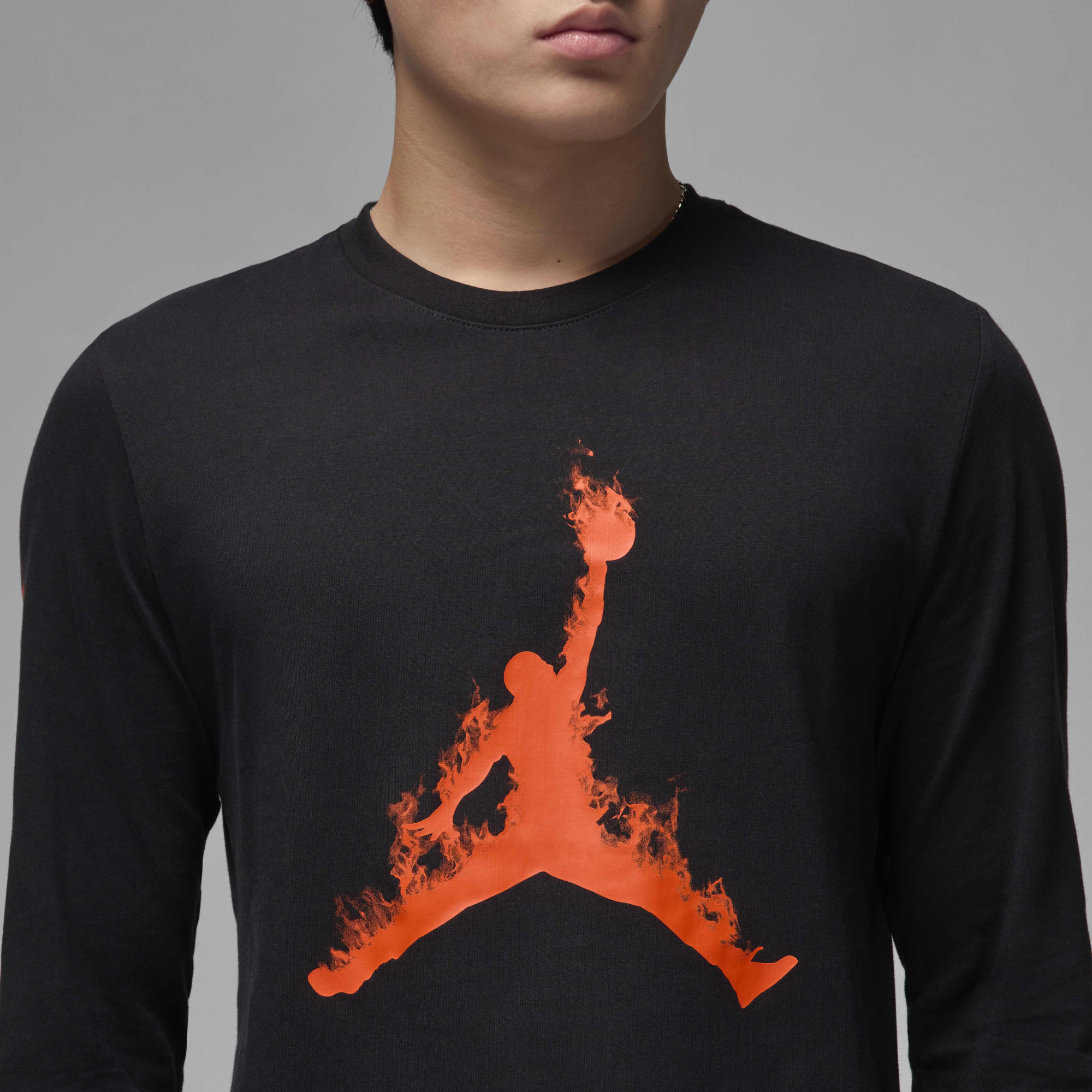 Лонгслів чоловічий Air Jordan Flame Ls Crew Black FZ1989-010