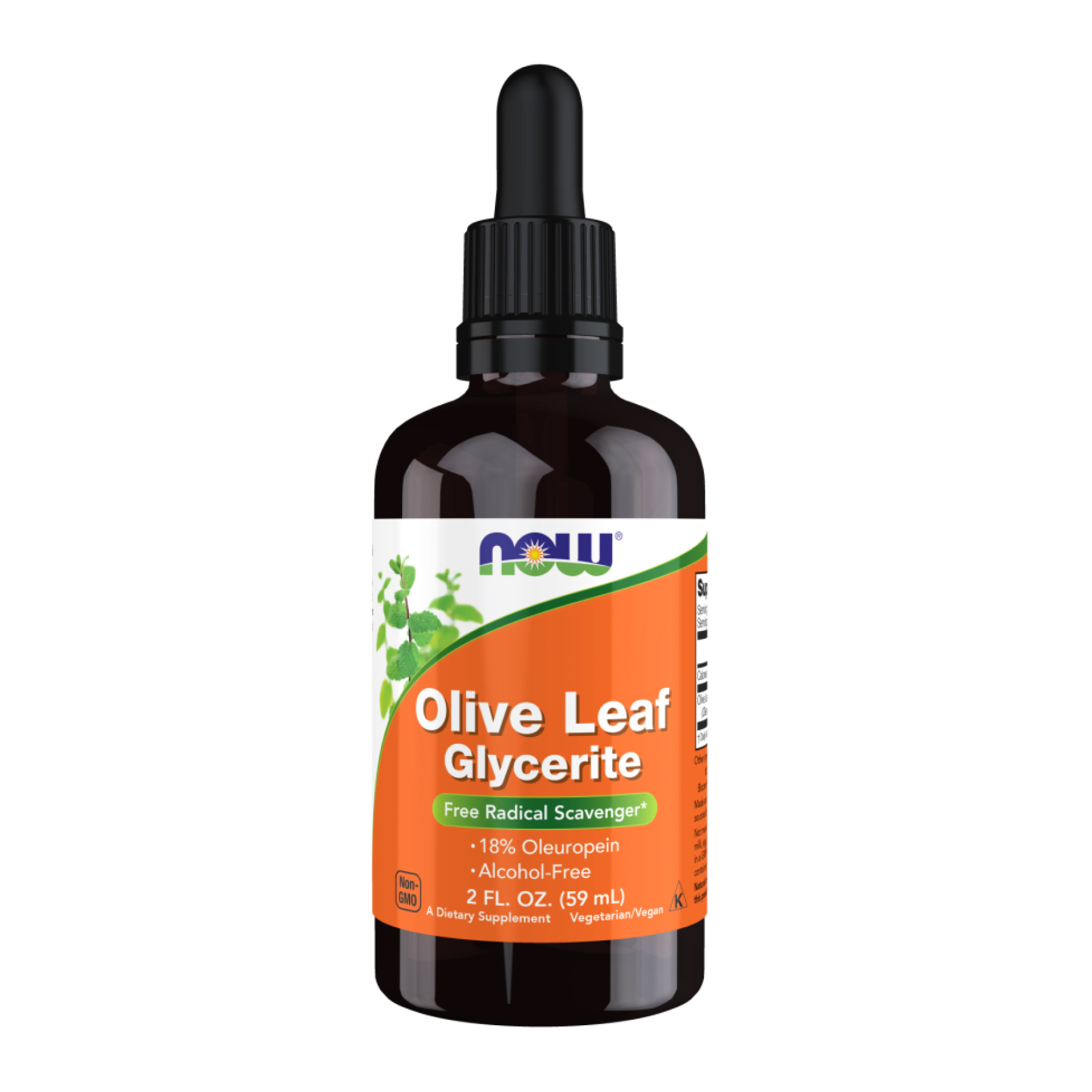 Рідина Olive Leaf Glycerite 18% Liquid - 59ml (2oz) 2022-10-2655
