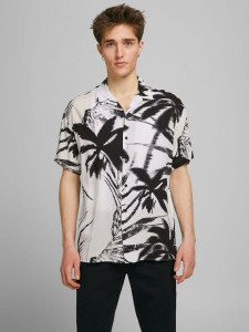 Сорочка пляжна JORCOCO RESORT SHIRT SS BLK 12187990 White Jack&Jones L Білий 12187990WHITE