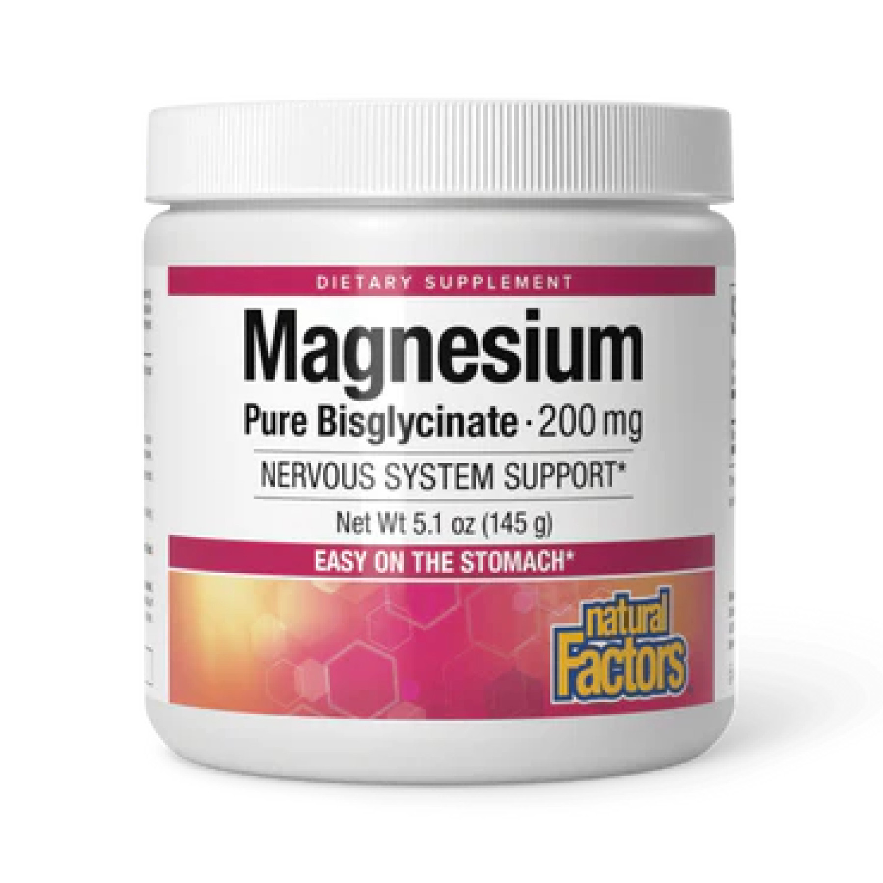 Порошок Natural Factors Magnesium Bisglycinate 200mg - 145g Pure 2023-10-3821