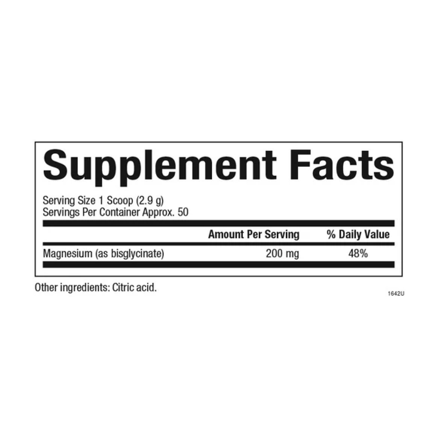 Порошок Natural Factors Magnesium Bisglycinate 200mg - 145g Pure 2023-10-3821