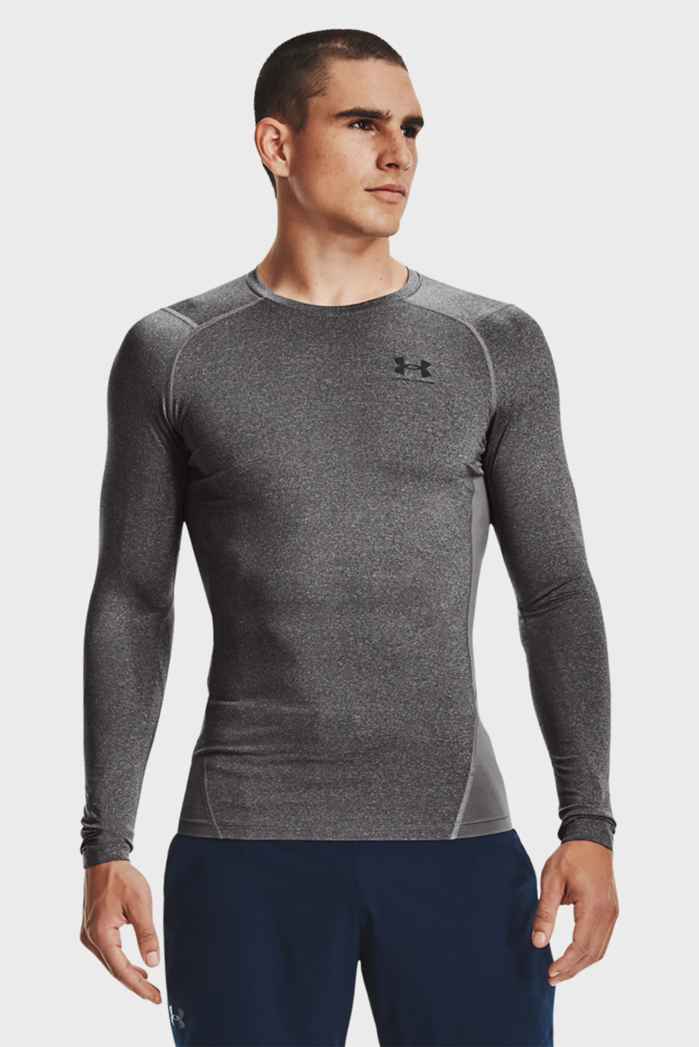 Лонгслів UA HG Armour Comp LS сірий Чол LG 1361524-090