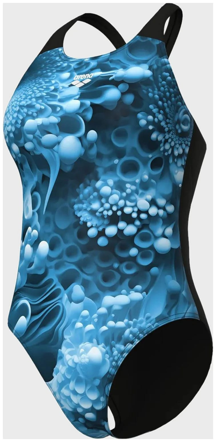 Купальник жіночий BLUE FLOWERS SWIMSUIT V BACK 009027-850