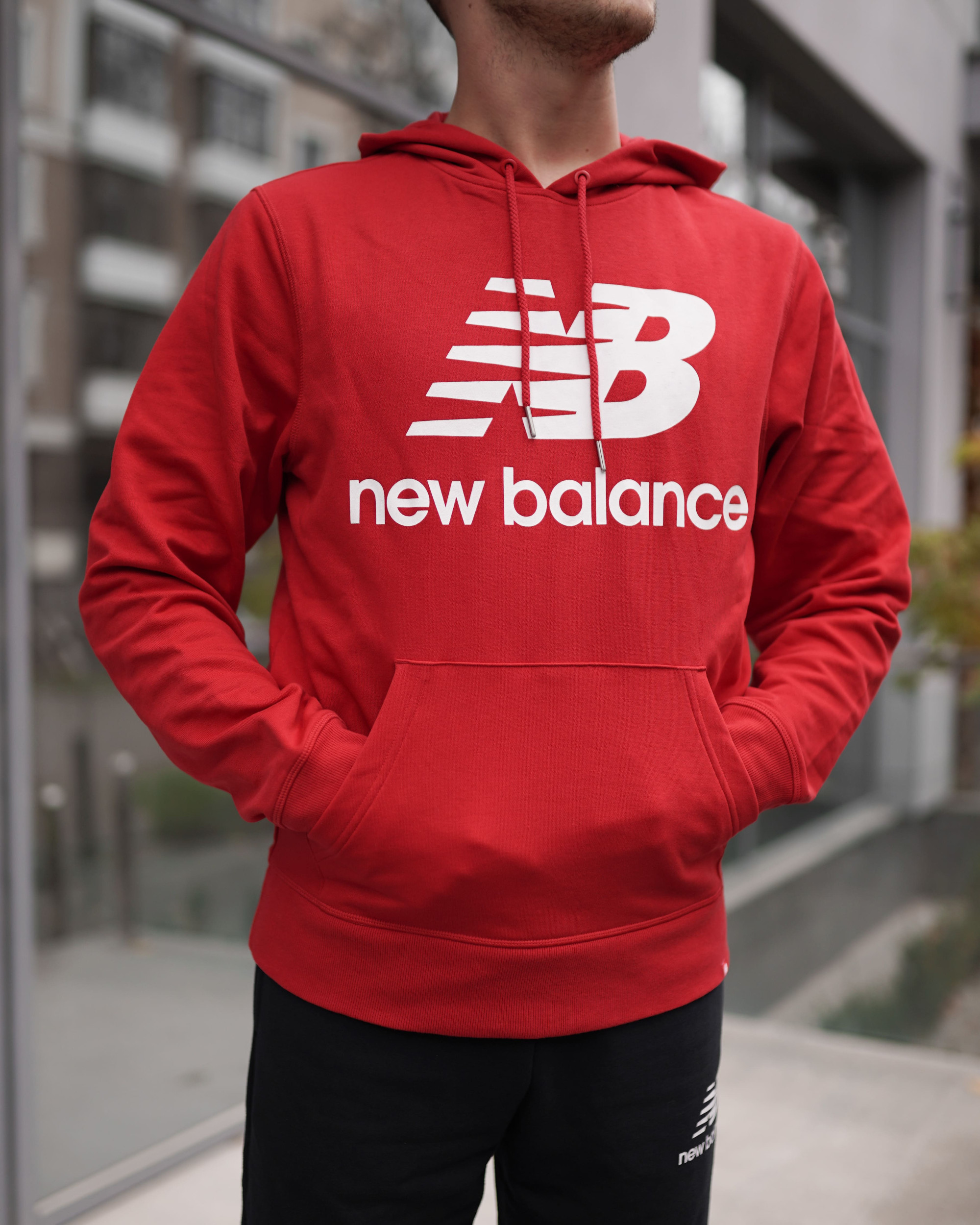 Худі New Balance NB Ess Stacked Logo Po MT03558REP