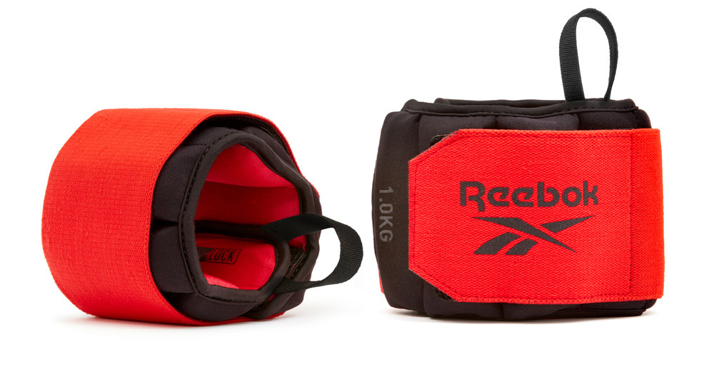 Обважнювачі зап'ястя Reebok Flexlock Wrist Weights чорний, червоний Уні 1.0 кг RAWT-11261