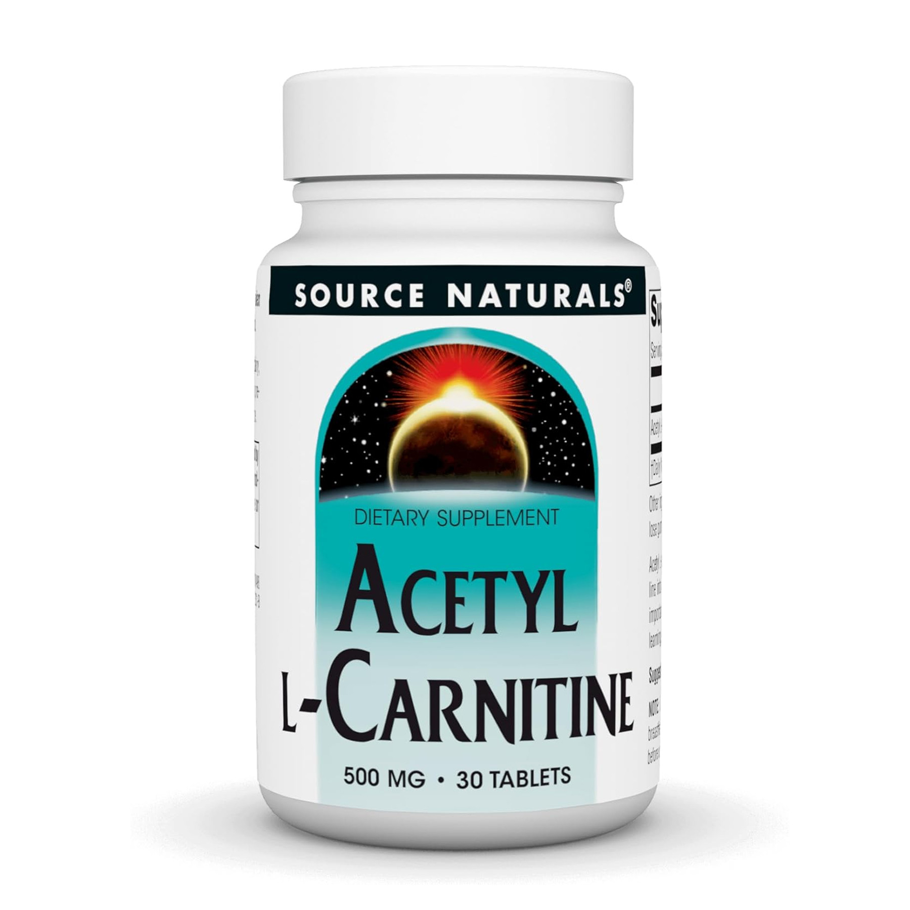 Таблетки Source Naturals Acetyl L-Carnitine 500 mg - 30 tabs 2023-10-6157