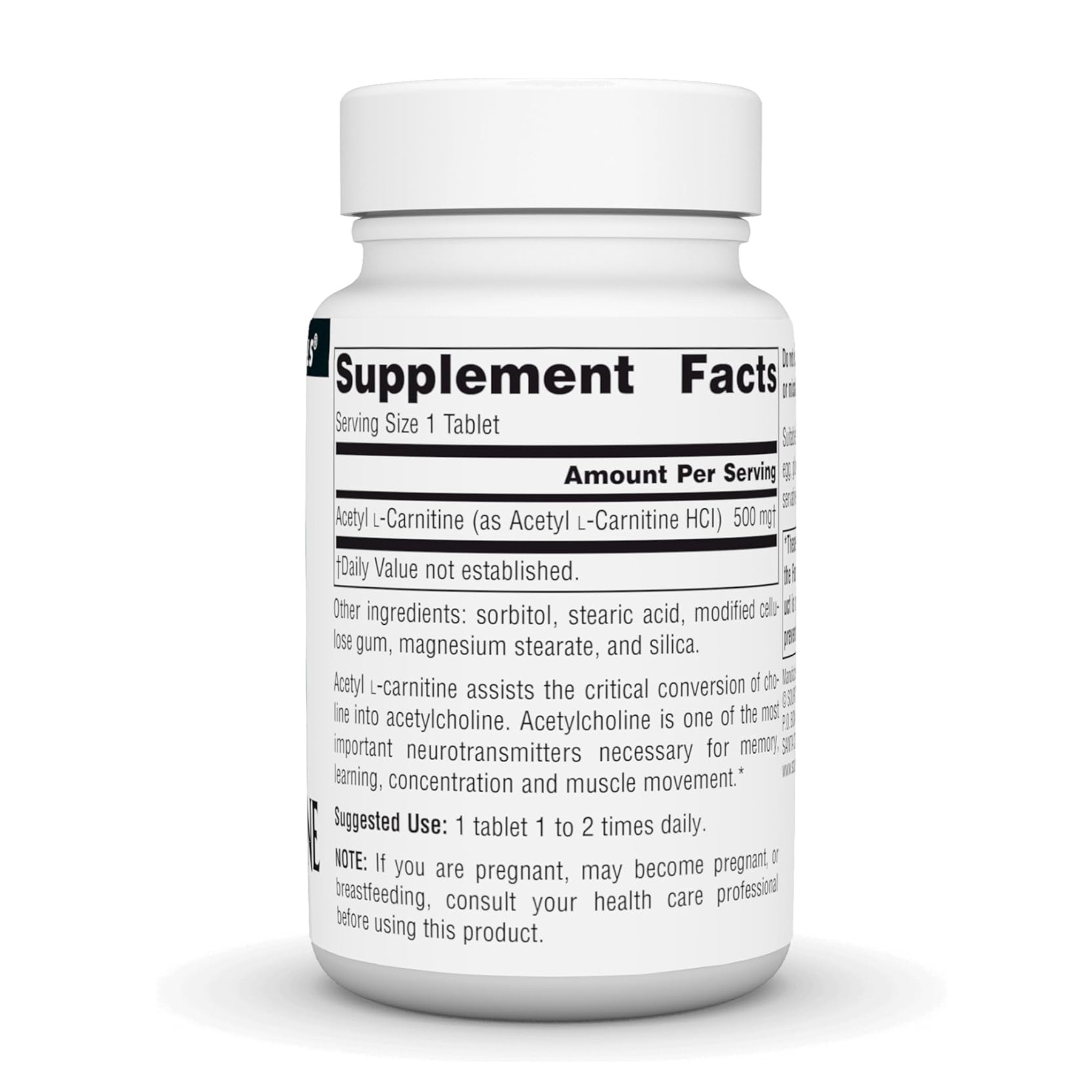 Таблетки Source Naturals Acetyl L-Carnitine 500 mg - 30 tabs 2023-10-6157