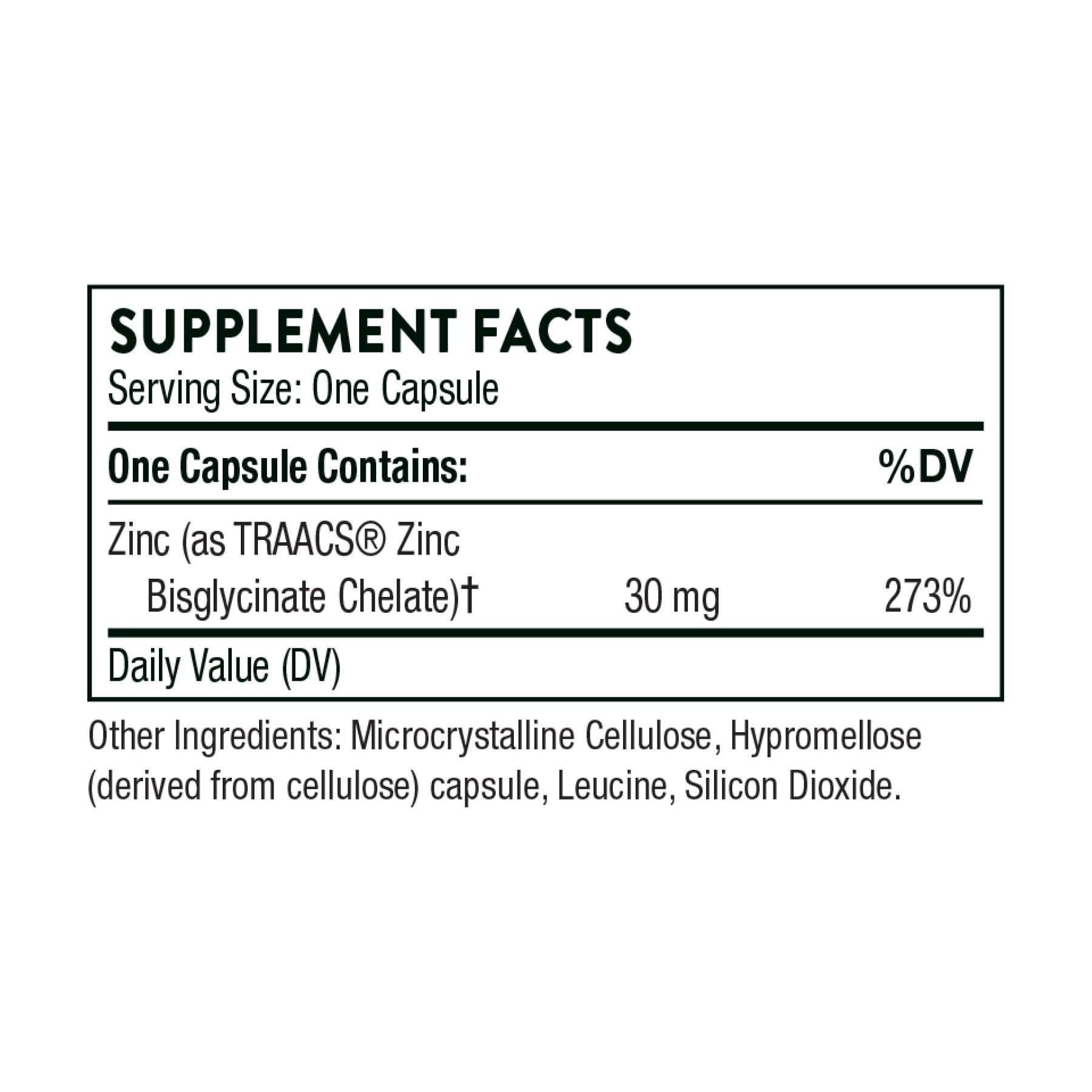 Капсули Thorne Zinc Bisglycinate 30 mg - 60 caps 2023-10-3072