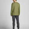 Футболка JORWORLDS TEE LS CREW NECK 12196539-Martini Olive-Fit:RELAXED Jack&Jones L Зелений 12196539-MARTINI OLIVE-FI