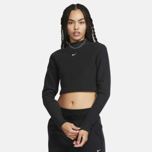 Топ жіночий Nike Sportswear Phoenix Plush Slim Mock-Neck Long-Sleeve Cropped Cozy Fleece Top Black FN3619-010