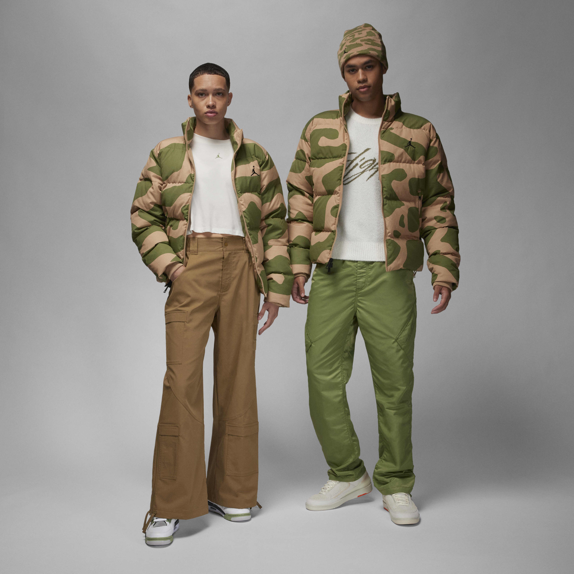 Пуховик унісекс Air Jordan Flight Heritage Green/Beige FB6988-200