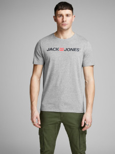 Футболка 12137126LightGrey Jack&Jones L Сірий 12137126LIGHTGREY