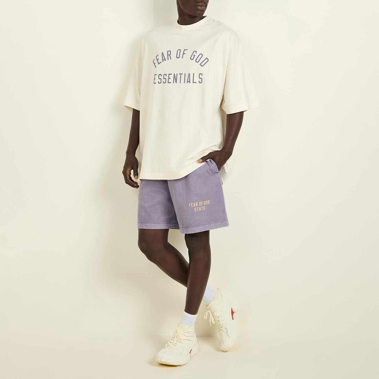 Футболка Fear of God Essentials Jersey Crewneck Tee 'Shell' 125BT244192F