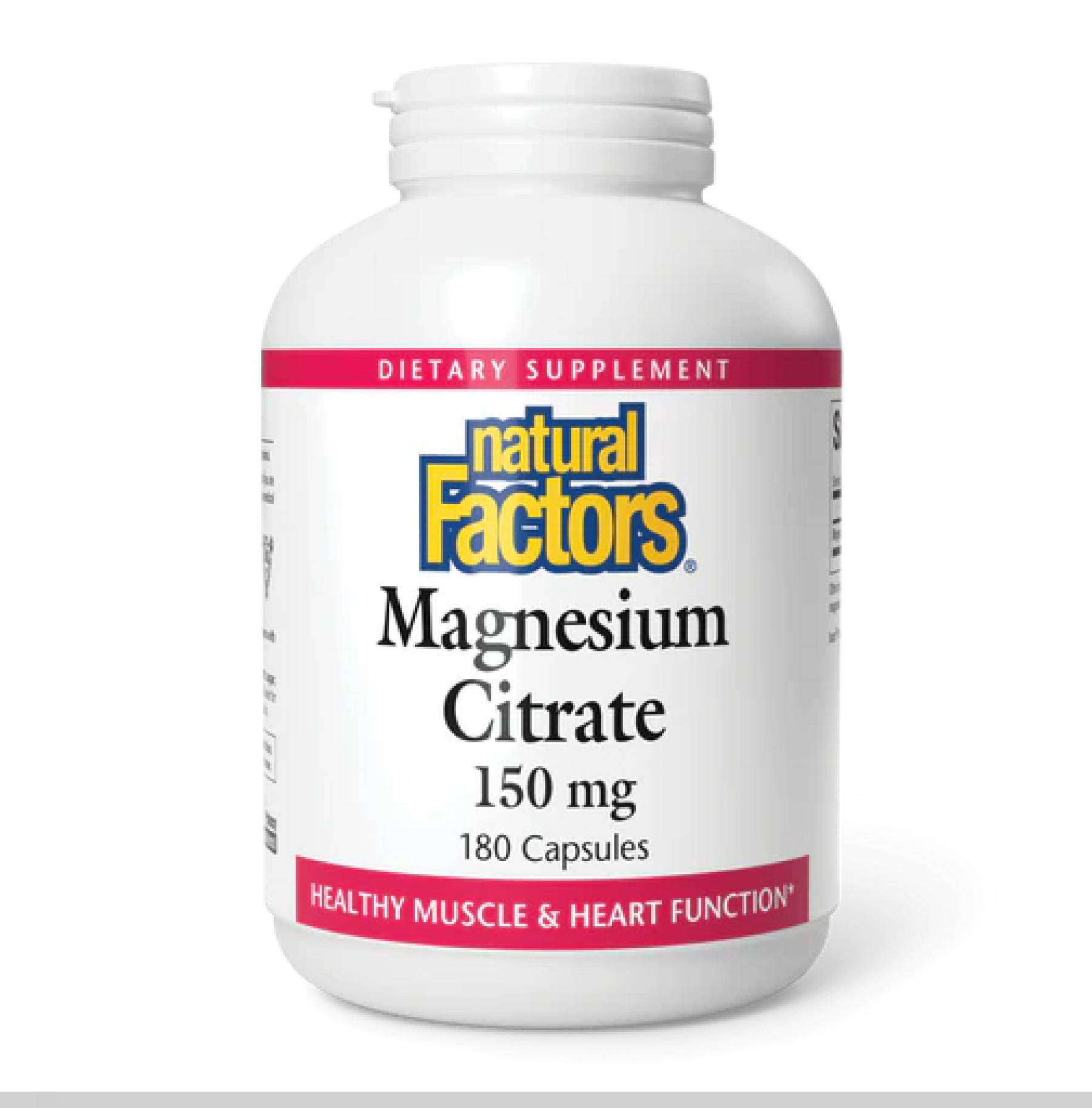 Капсули Natural Factors Magnesium Citrate 150mg - 180 caps 2023-10-3824