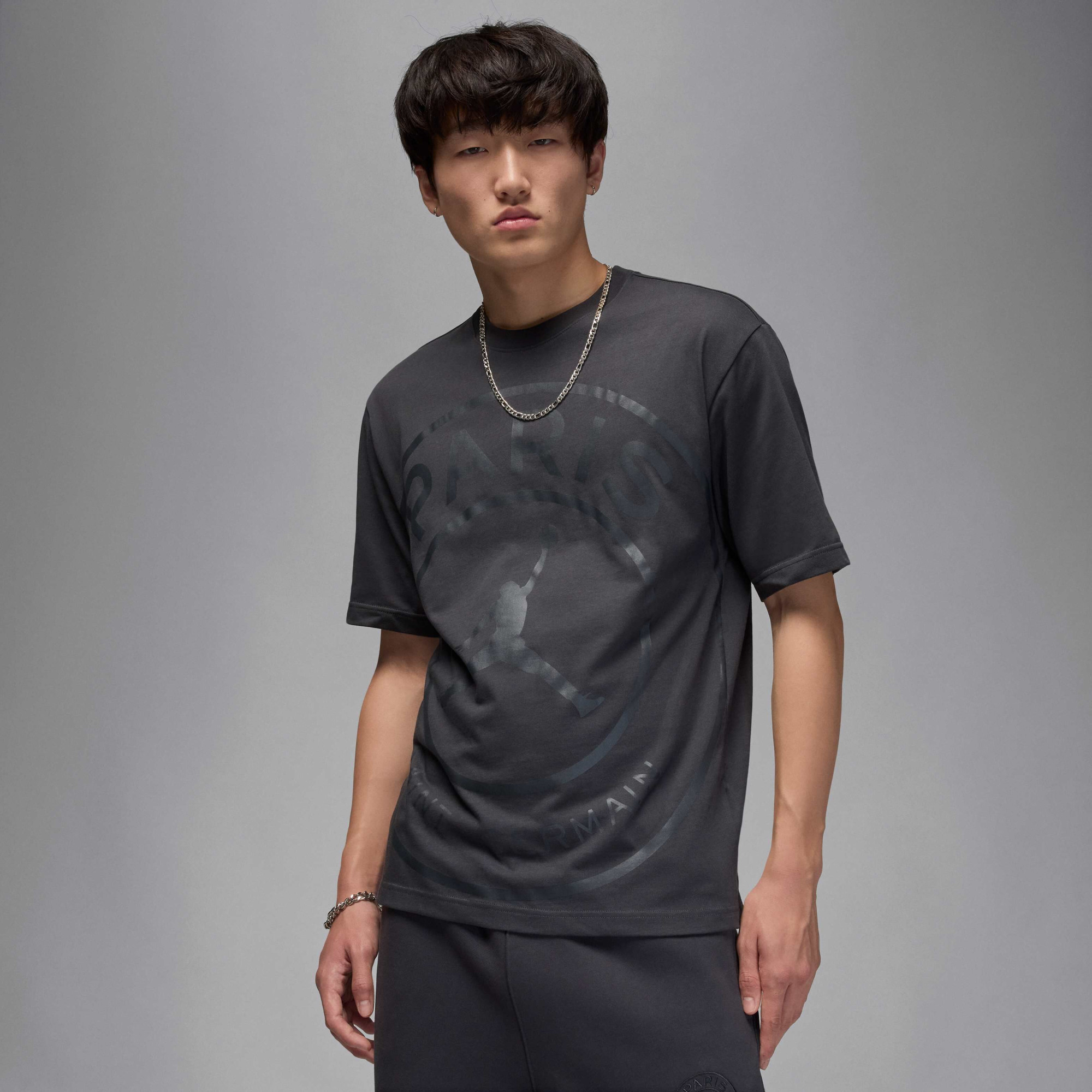 Футболка Air Jordan Psg Ss Logo Grey HV3411-060