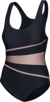 Купальник закритий для ок AqUnder Armour Speed Swimsuit STELLA LADY 62956 чорний, золотистий 36 (299 299-07