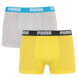 Труси-боксери Puma BASIC BOXER 2P сірий, жовтий Чол XL 521015001-006