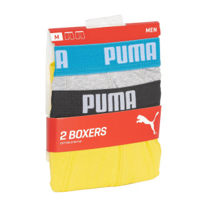 Труси-боксери Puma BASIC BOXER 2P сірий, жовтий Чол XL 521015001-006