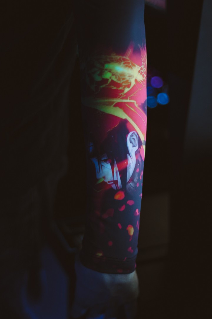 Нарукавники ігровий 1.0 Без ладони Итачи Акацуки Наруто | Itachi Akatsuki Naruto Selerity s02it Чорн S02IT