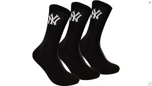 Шкарпетки New York Yankees 3 pk Crew чорний Уні 31-34 15100002-1002
