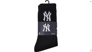 Шкарпетки New York Yankees 3 pk Crew чорний Уні 31-34 15100002-1002