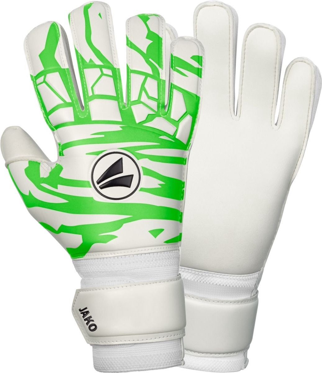 Рукавиці воротарські Jako GK Animal Basic RC білий, зелений Чол 10 (27 см) DT-2596-023, Цвет білий, DT-2596-023