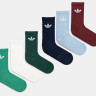 Шкарпетки Adidas TR CREW S 6P зелений, білий, блакитний, чорний, темно-зелений, бордовий Уні L (43-4 JI9504