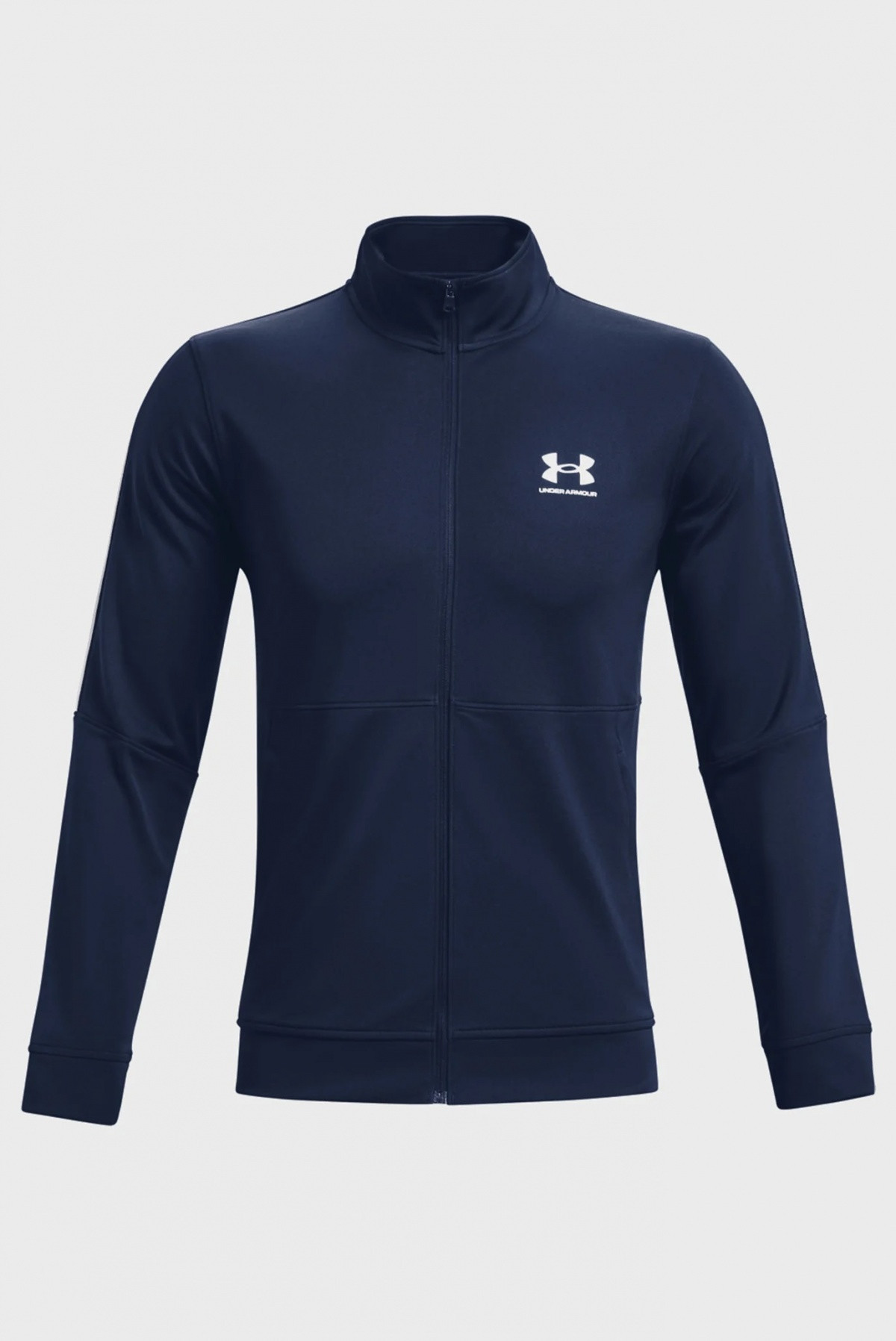 Кофта UA PIQUE TRACK JACKET 1366202-408 Under Armour S Темно-синій 1366202-408