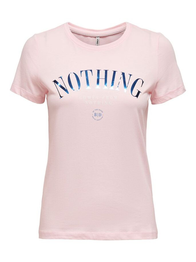 Футболка ONLKITA LIFE REG S/S STATEMENT TOP JRS 15225849 Ballerina ONLY S Кремовий 15225849Ballerina