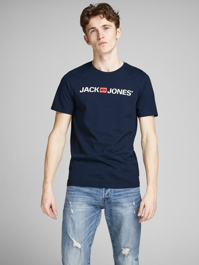 Футболка 12137126Navy Jack&Jones L Темно-синій 12137126Navy
