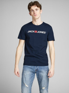 Футболка 12137126Navy Jack&Jones L Темно-синій 12137126NAVY